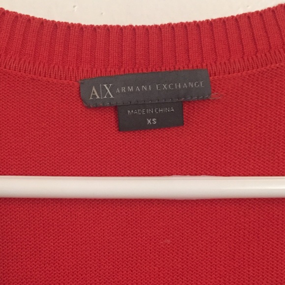 ARMANI EXCHANGE Sweater, Red, Extra Small. - Picture 3 of 4